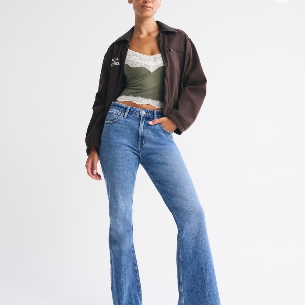 Abercrombie Curve Love High Rise Flare Jean
